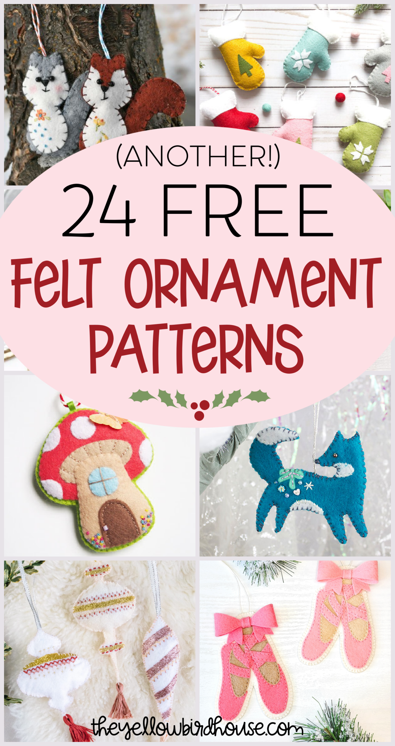 free felt ornament patterns Archives - The Yellow Birdhouse