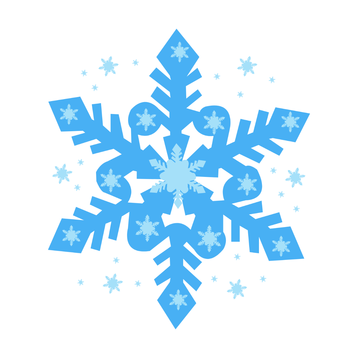 Free Frozen Snowflake Clipart Template to Edit Online