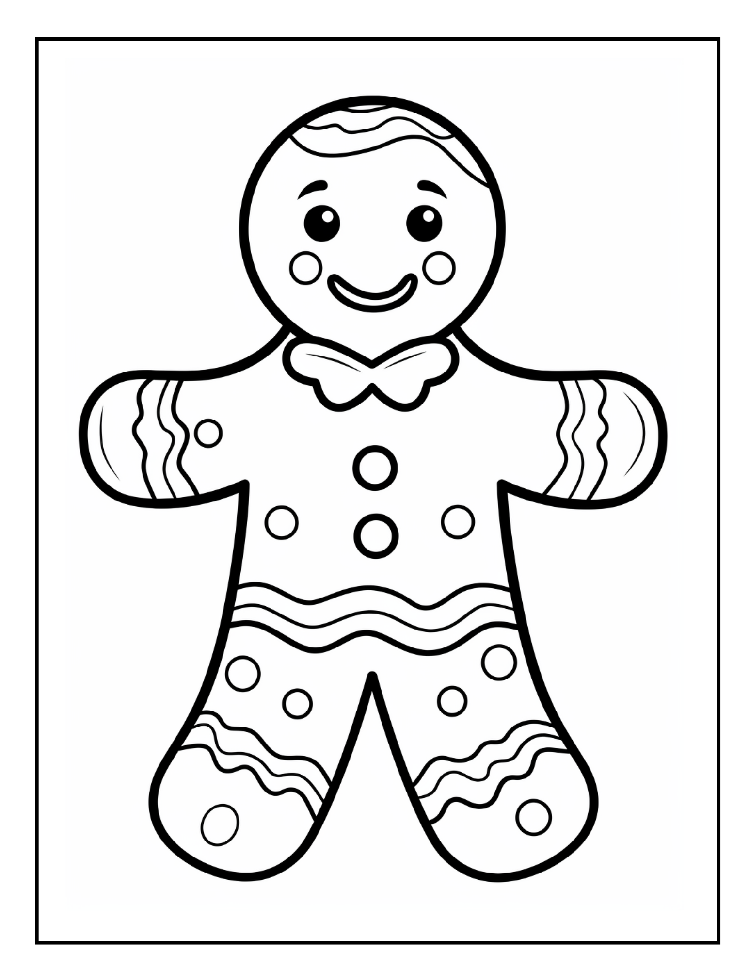 FREE Gingerbread Man Christmas Coloring Page – Curious Learners