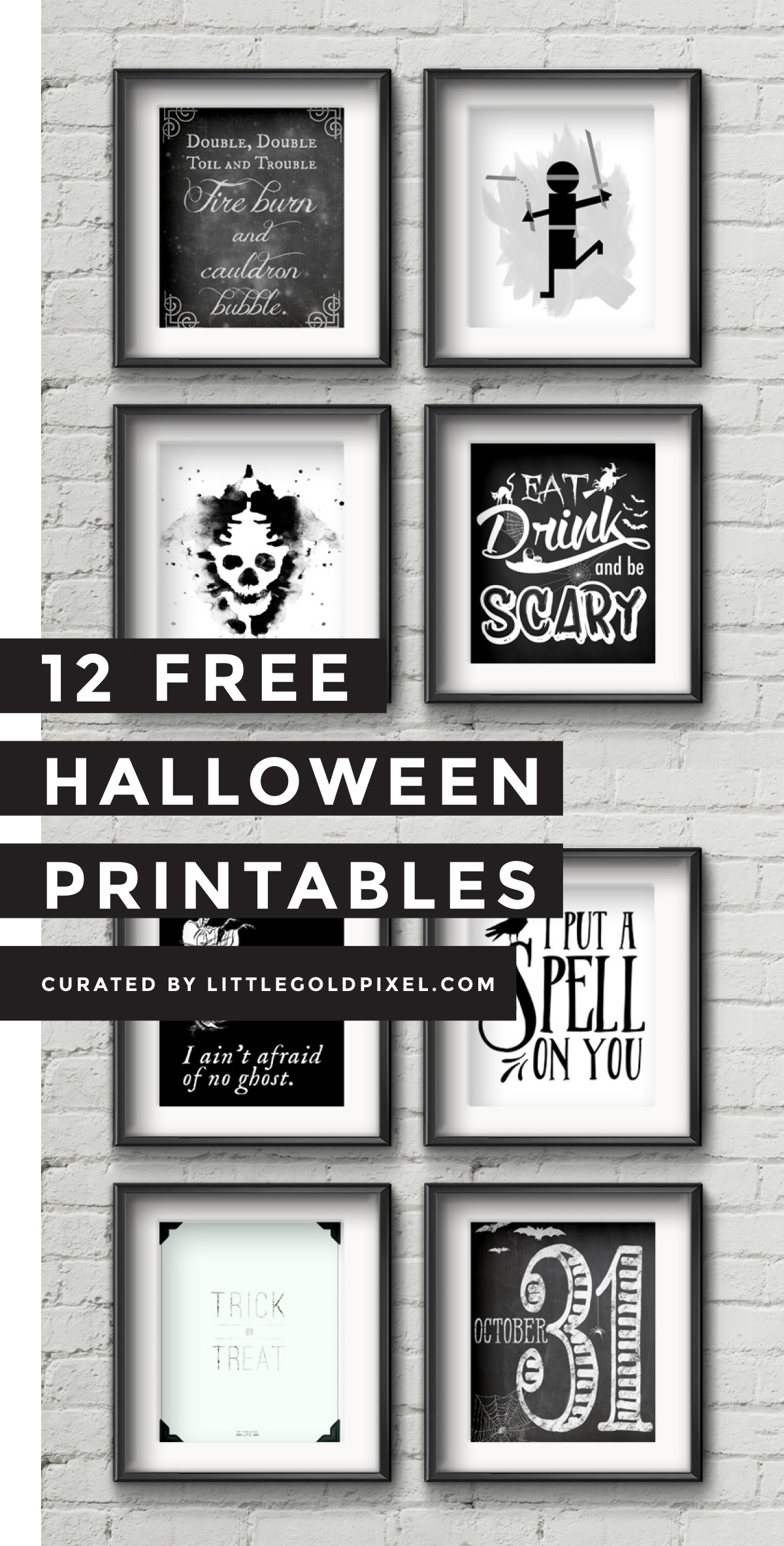 Free Halloween Printables • Little Gold Pixel
