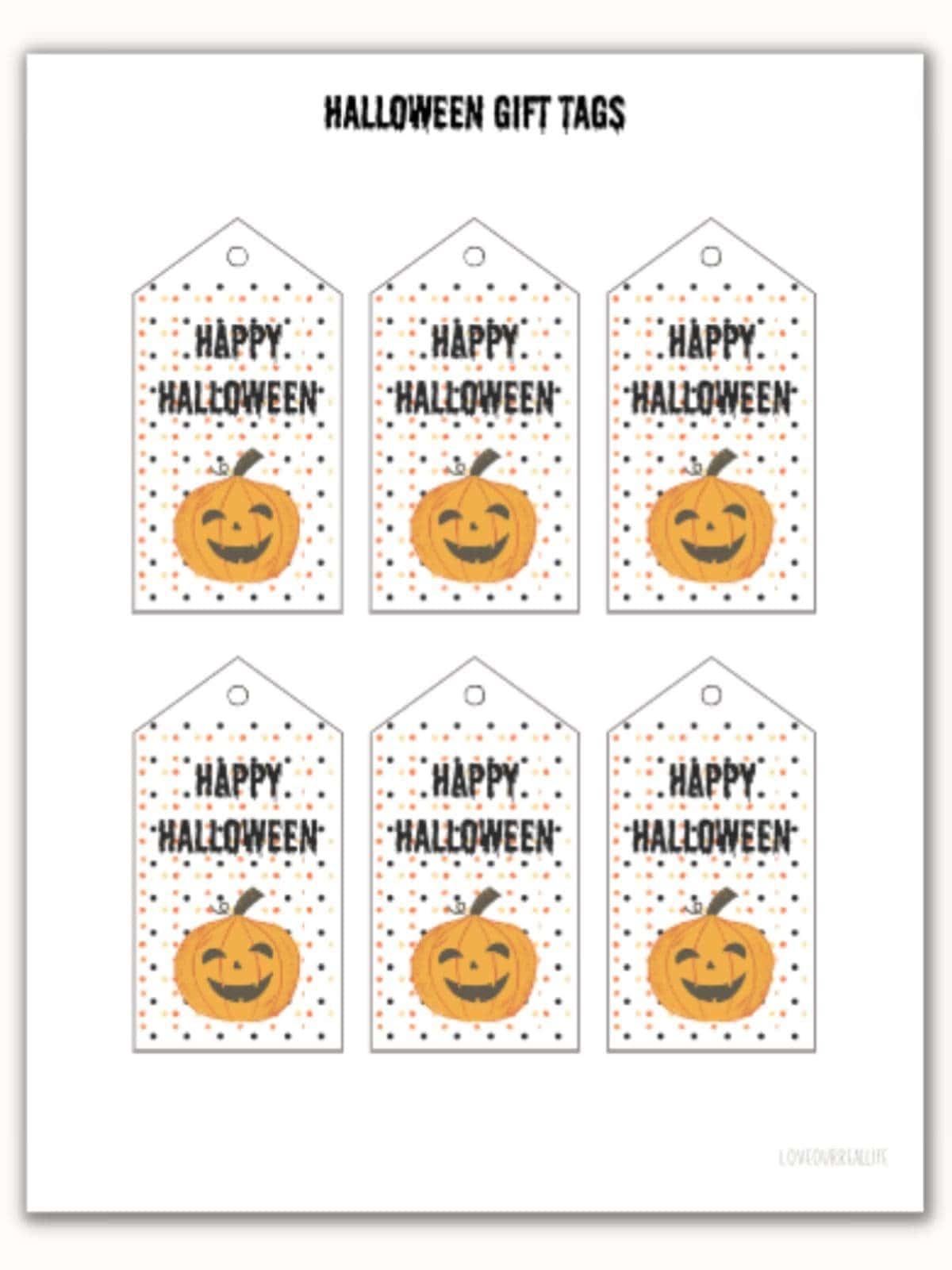Free Happy Halloween Gift Tag Printables ⋆ Love Our Real Life Free Happy Halloween Gift Tag Printables ⋆ Love Our Real Life