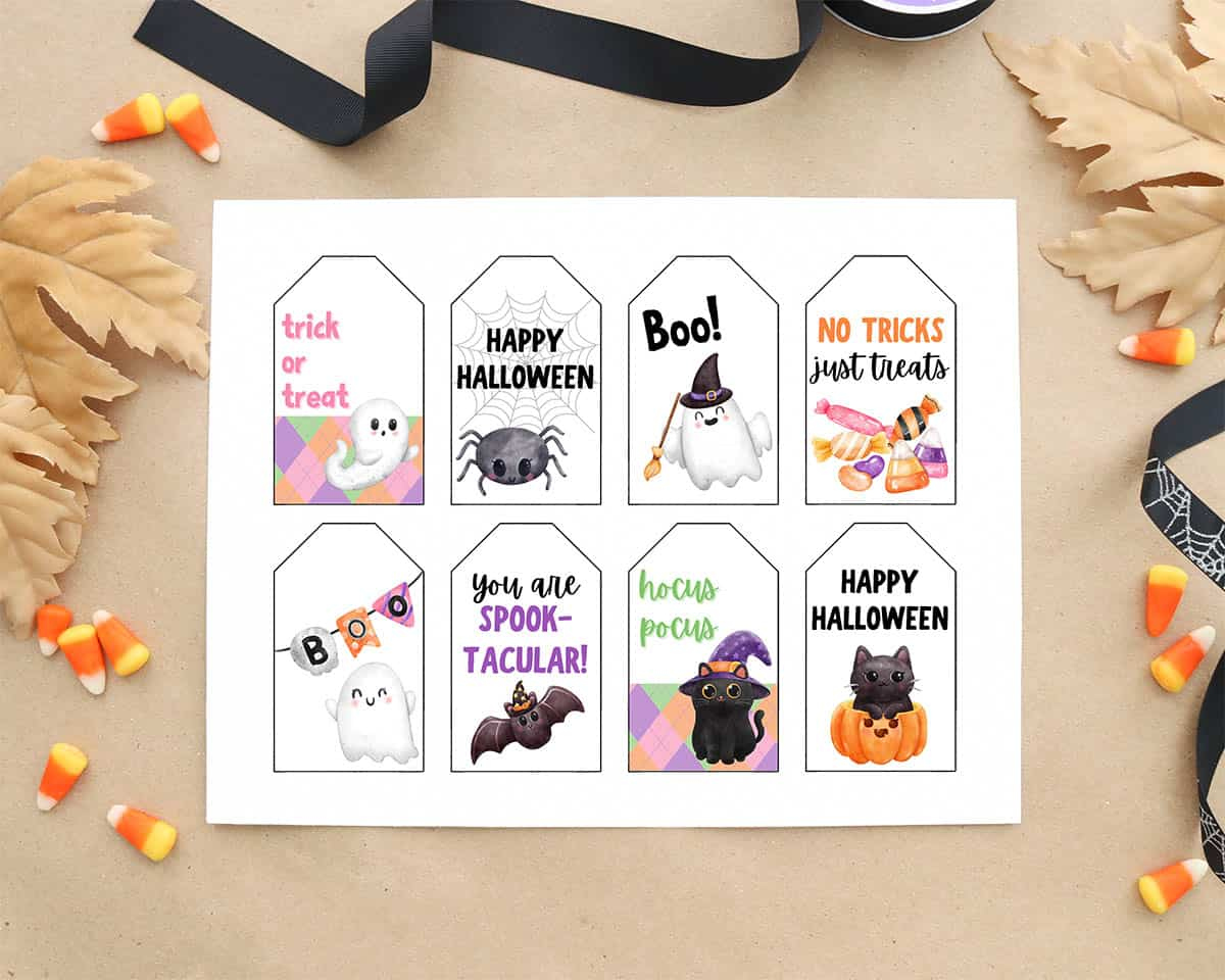 Free Happy Halloween Printable Tags - Instant Download - Aubree Free Happy Halloween Printable Tags - Instant Download - Aubree
