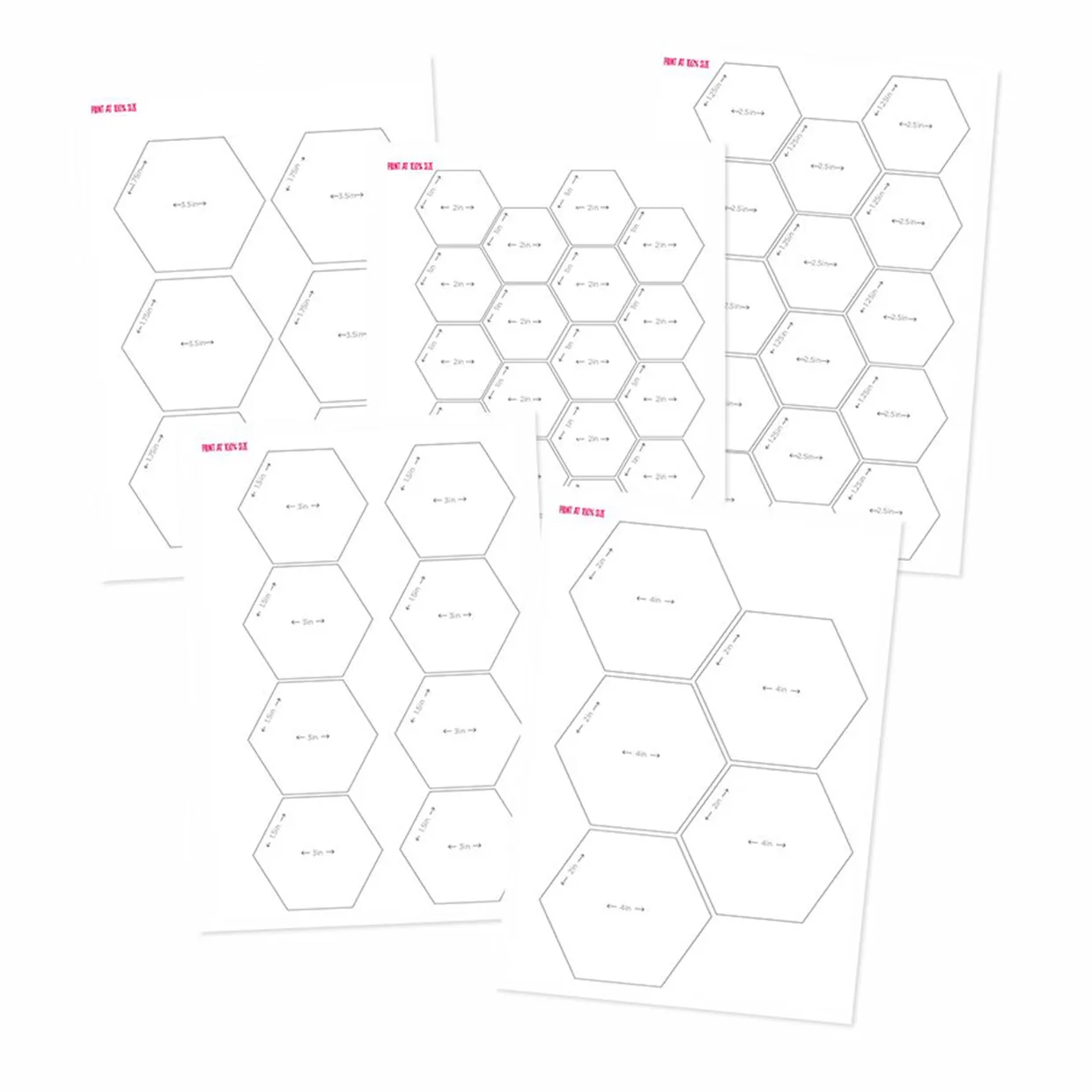 Free hexagon patchwork templates  Gathered