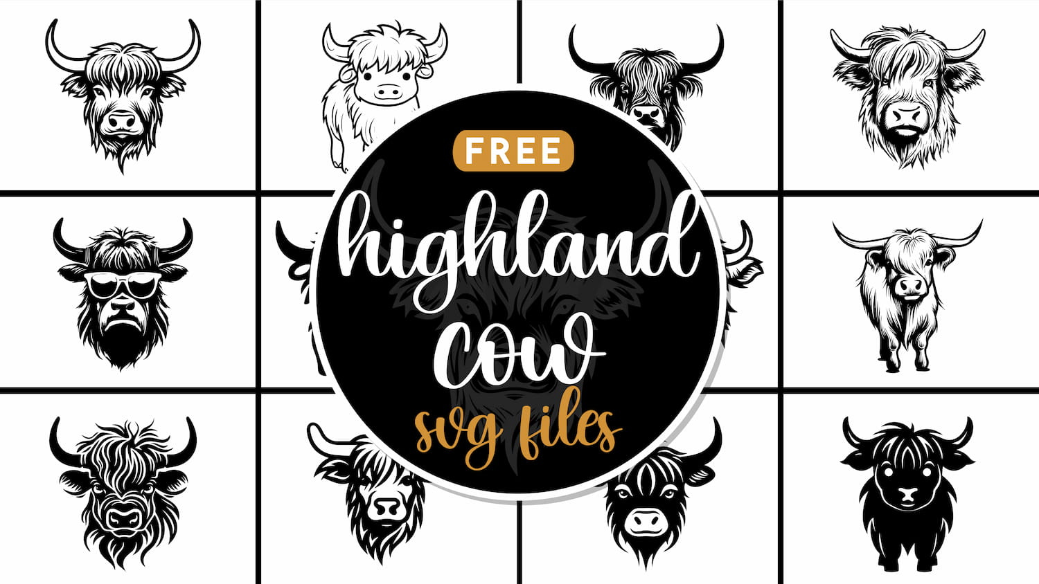 Free Highland Cow SVG Files - World of Printables