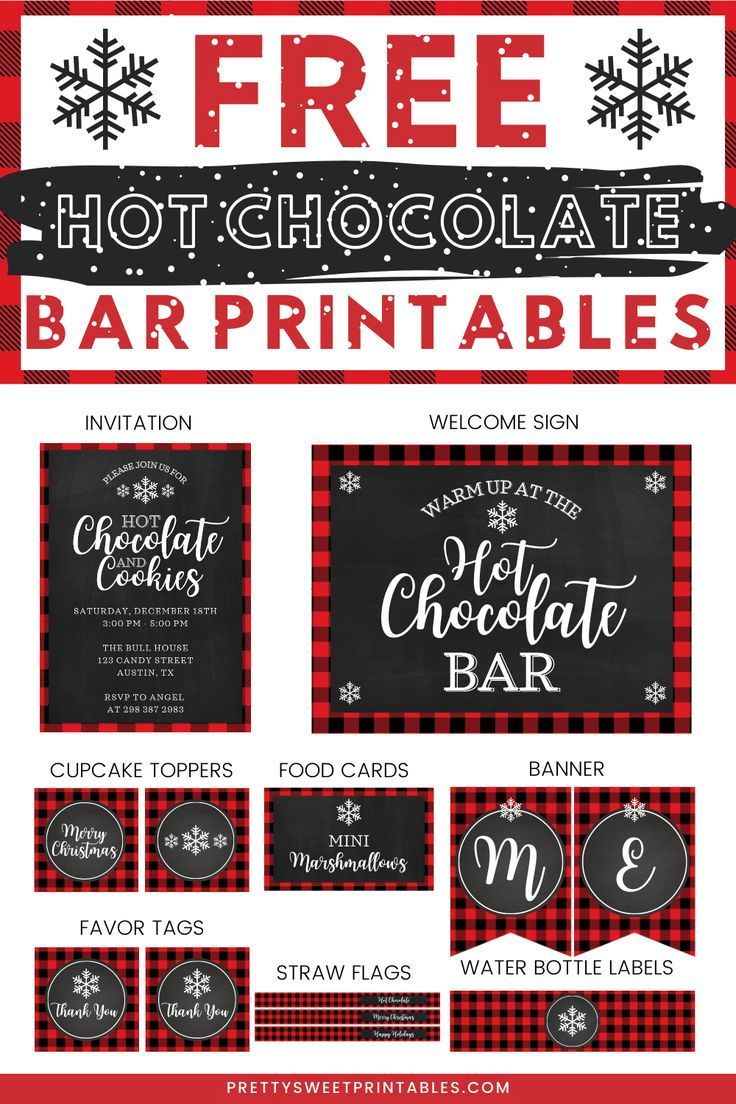 Free Hot Chocolate Bar Printables Free Hot Chocolate Bar Printables