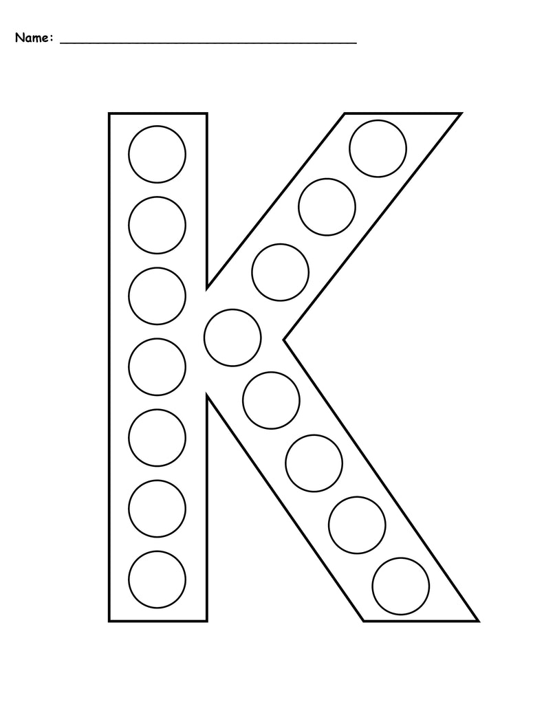 FREE Letter K Do-A-Dot Printables - Uppercase & Lowercase! – SupplyMe