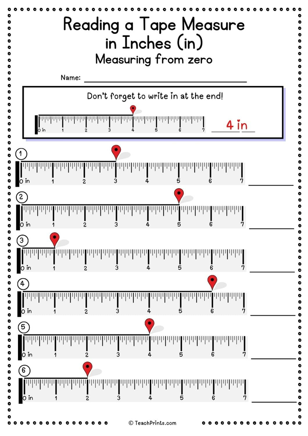Free Measuring Tape Worksheets - Teach Prints Free Measuring Tape Worksheets - Teach Prints