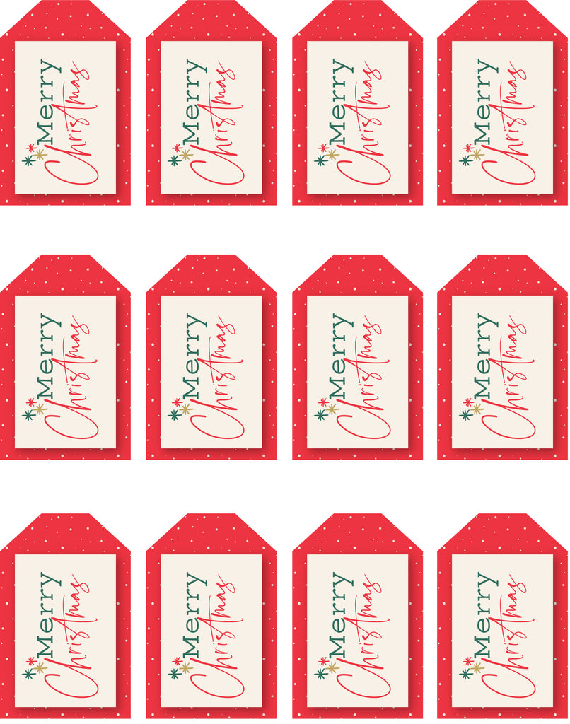FREE Merry Christmas Printable Gift Tags-Download Only – MISS KATE