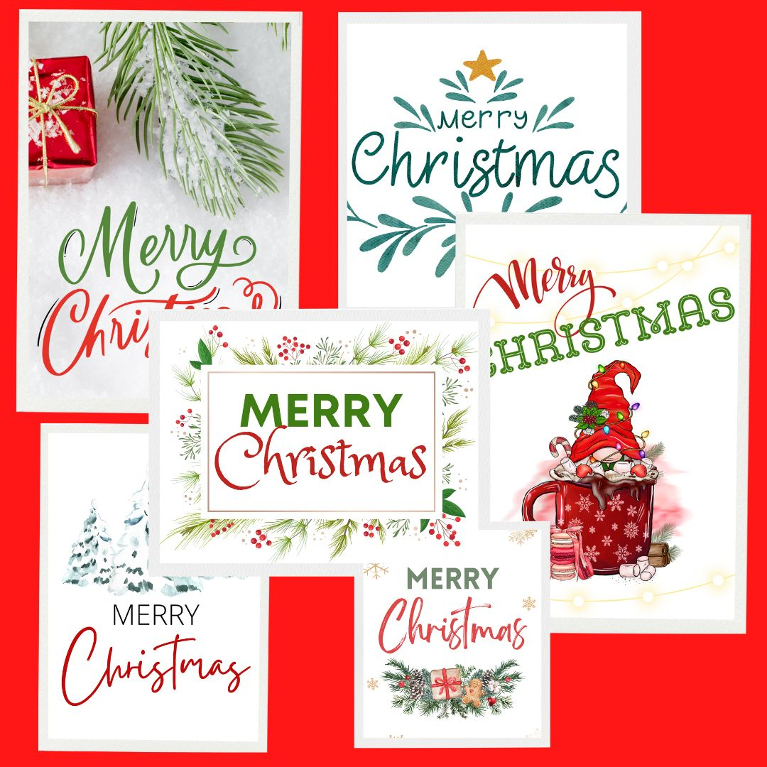 FREE Merry Christmas Printable ( Versions!) - Leap of Faith Crafting