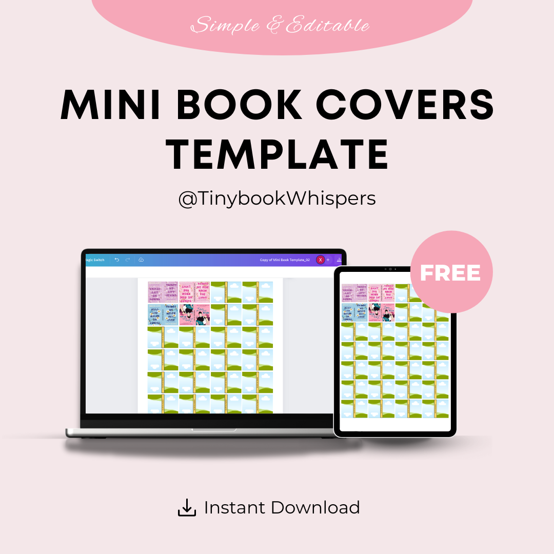 FREE MINI BOOK COVERS TEMPLATE – Tinybook Whispers