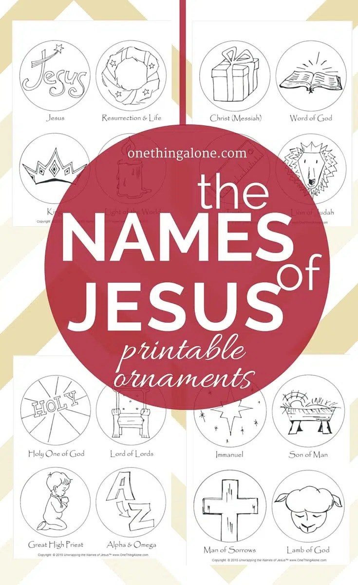 FREE Names of Jesus Printable Ornaments - Delighting in Jesus FREE Names of Jesus Printable Ornaments - Delighting in Jesus