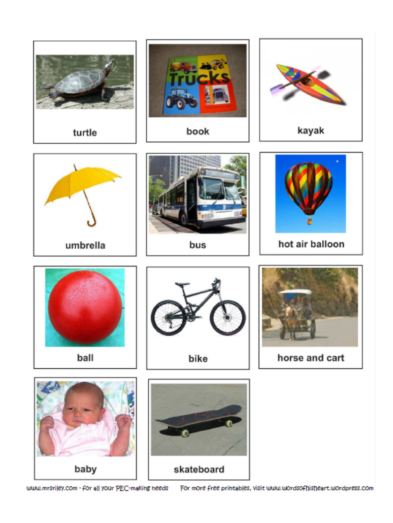 Free PECs (Picture Cards)  wordsofhisheart