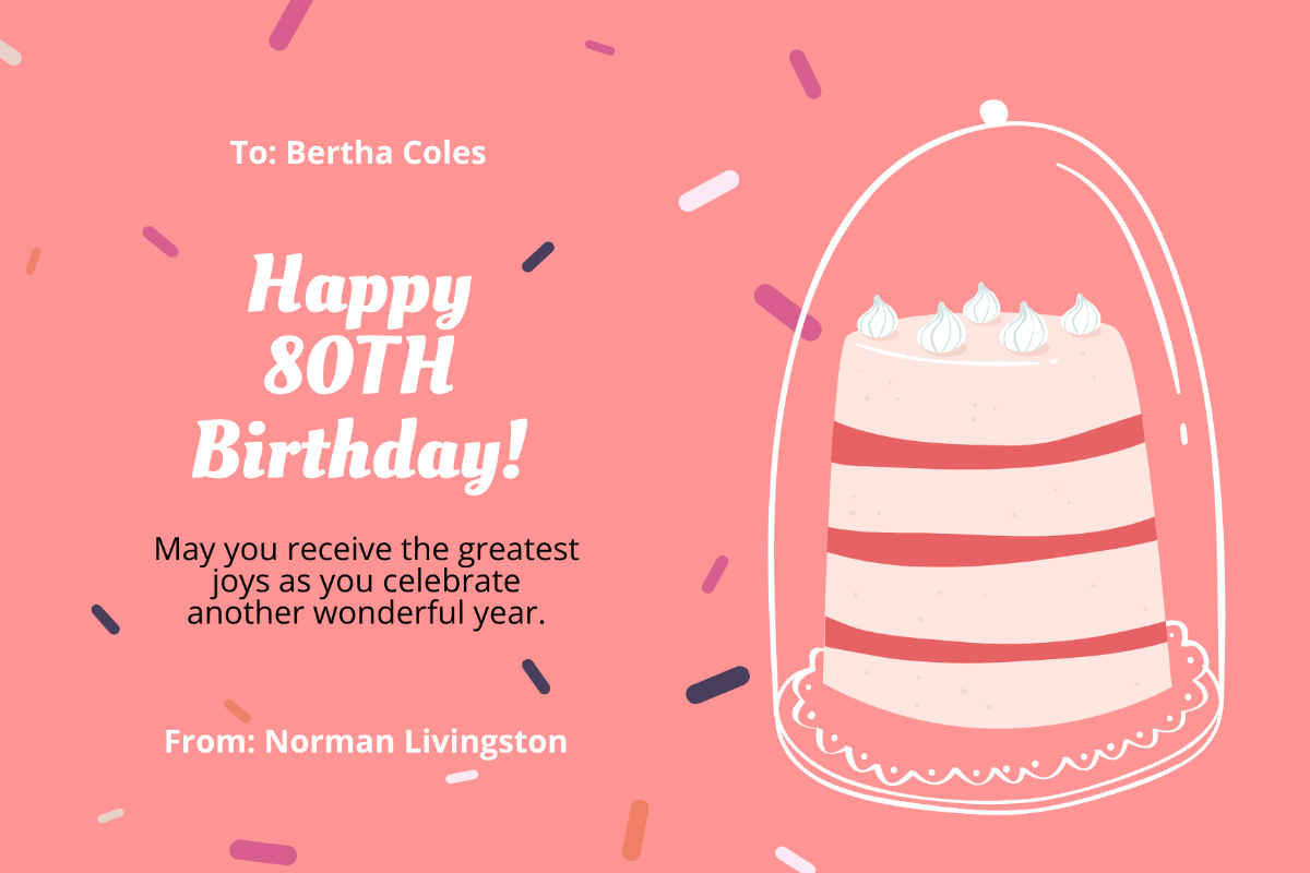 Free Personalised th Birthday Card Template to Edit Online