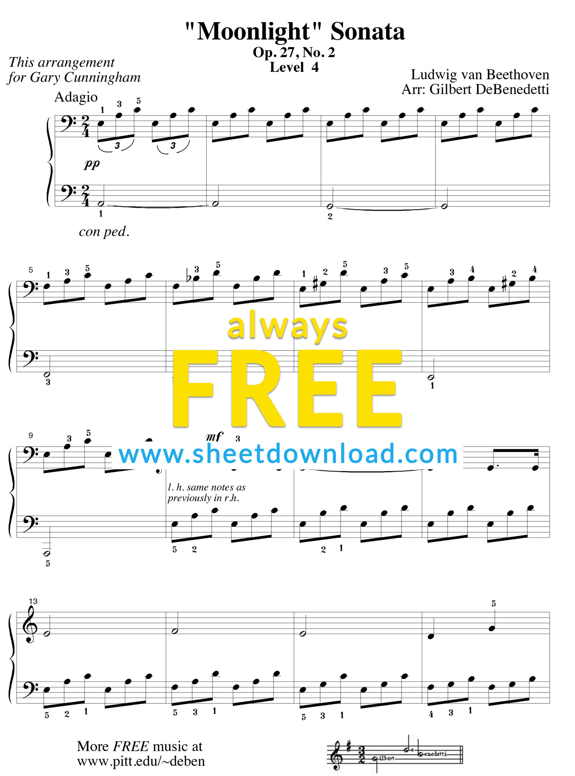 Free Piano Sheet Music to Download and Print - High Quality PDFs