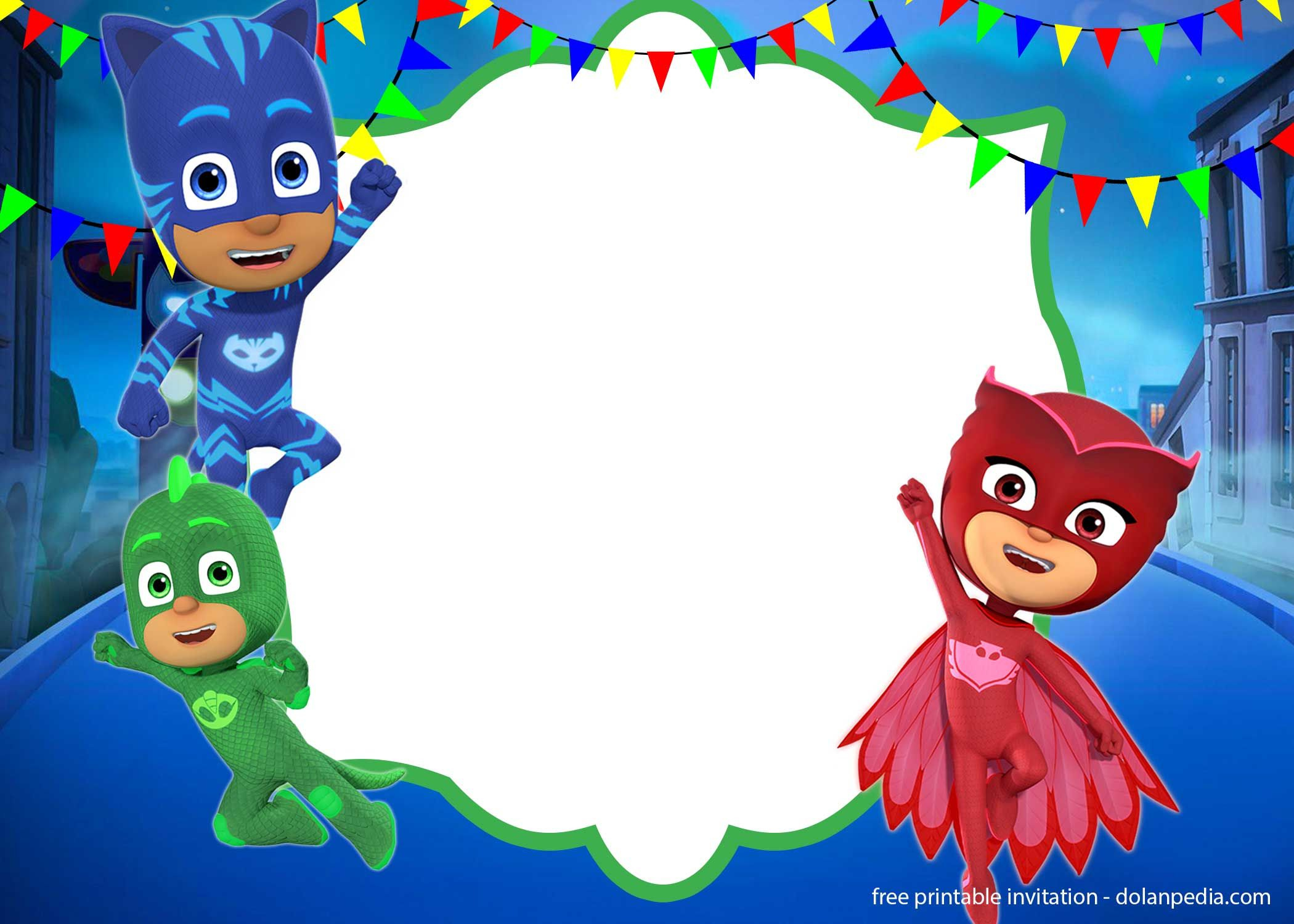 + FREE PJ Masks Birthday Invitation Templates – UPDATED