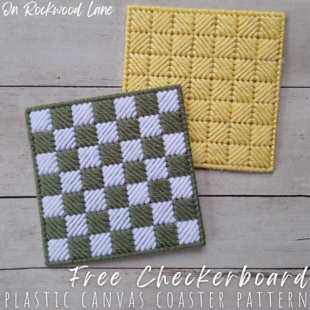 Free Plastic Canvas Checkerboard Coaster Pattern