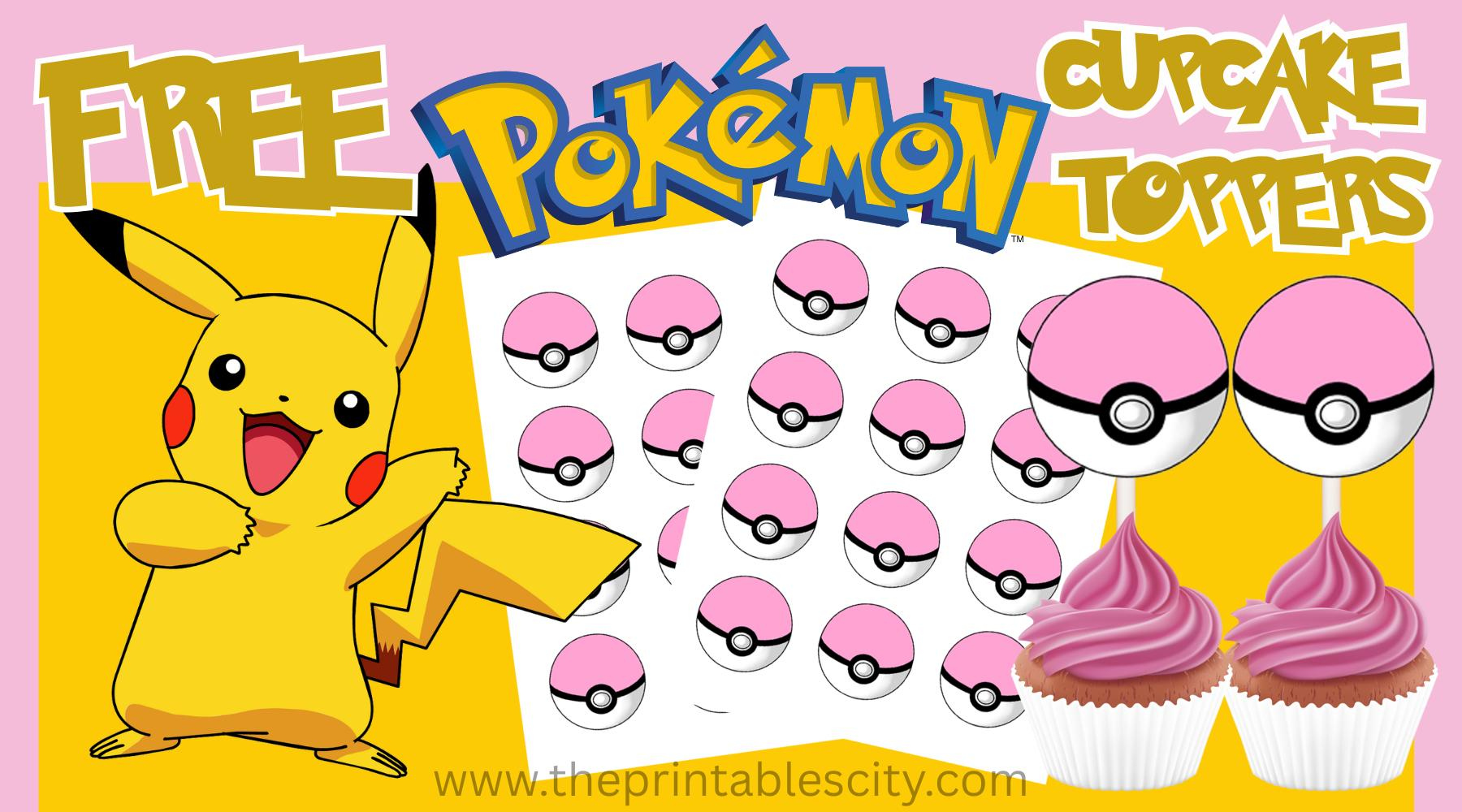 Free Pokemon Ball Cupcake Toppers, Pokemon Party – The Printables City Free Pokemon Ball Cupcake Toppers, Pokemon Party – The Printables City