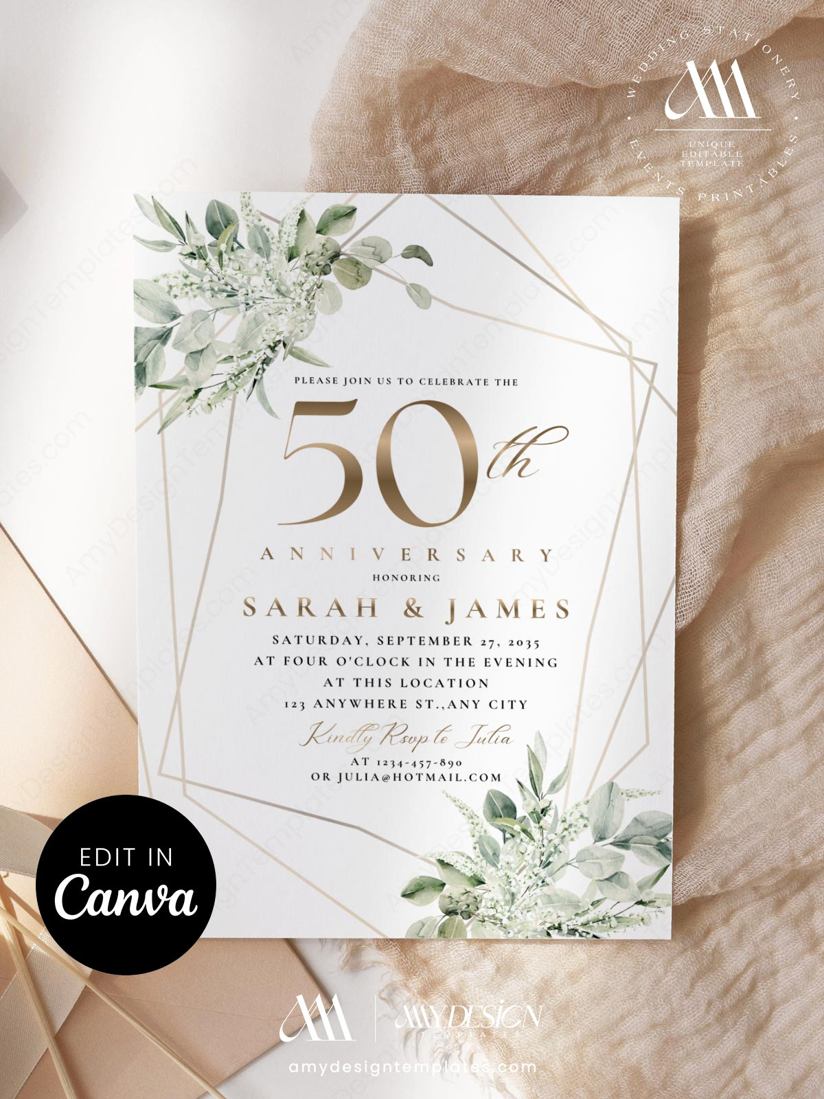 + Free Printable 0th Wedding Anniversary Invitation Templates