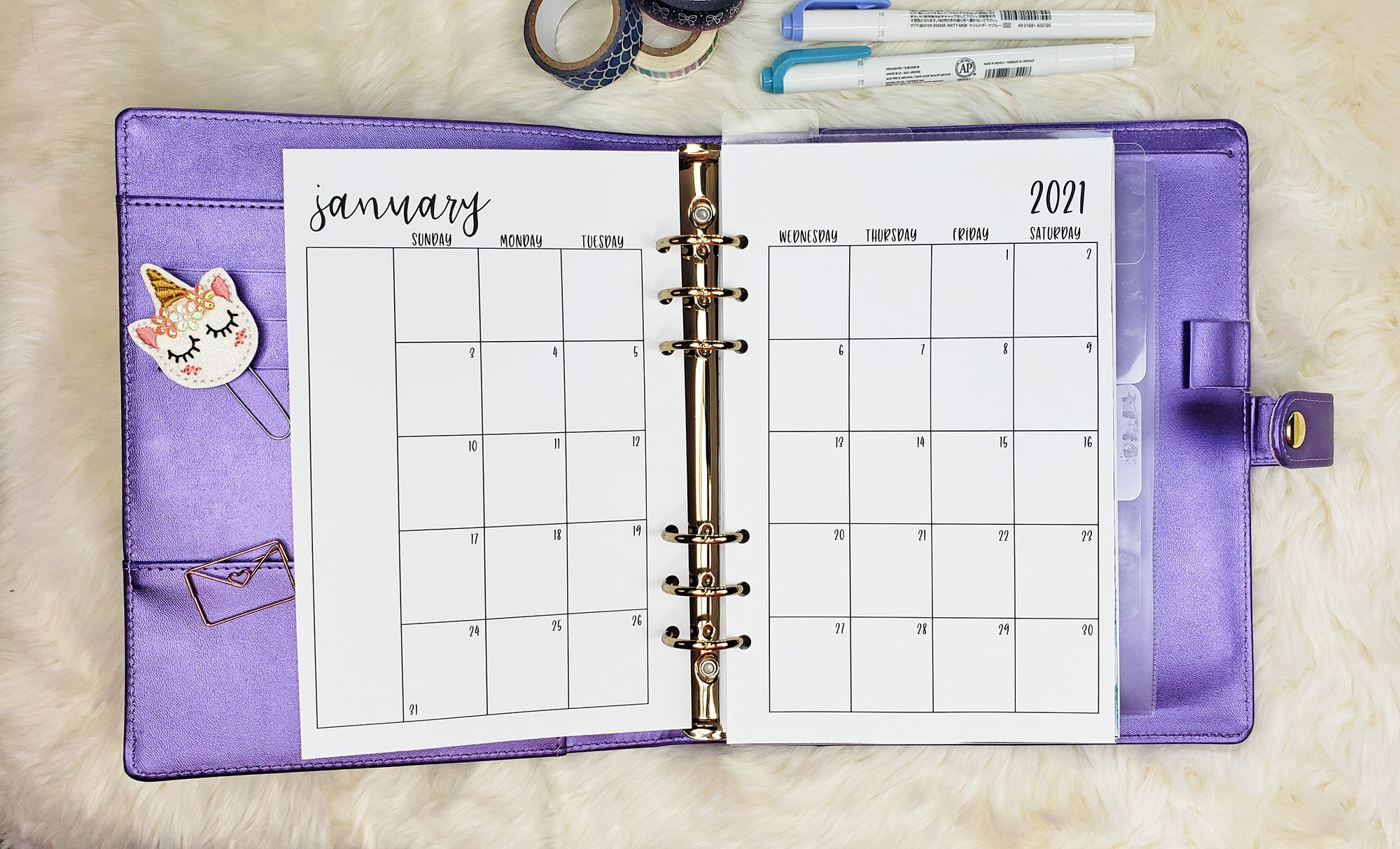 Free Printable A Monthly Planner Inserts for  - Planning Inspired
