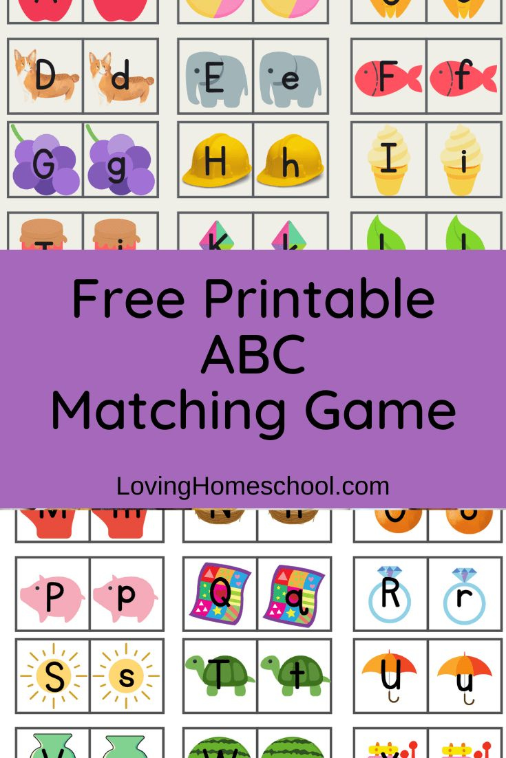 Free Printable ABC Memory Matching Game - LovingHomeschool Free Printable ABC Memory Matching Game - LovingHomeschool