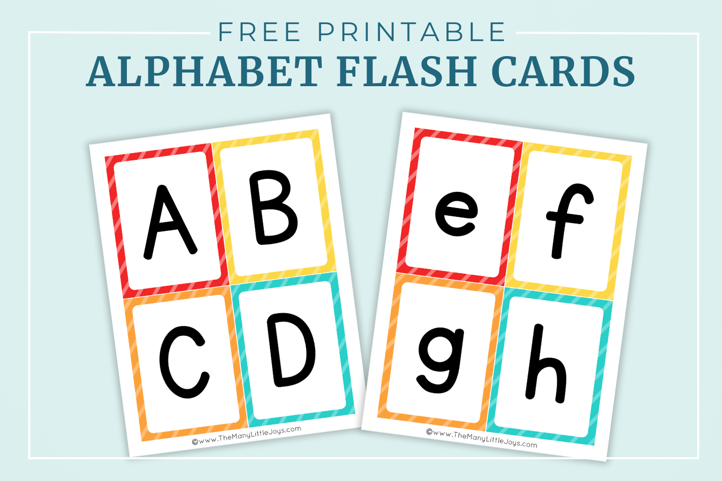 Free Printable Alphabet Flashcards (upper and lowercase) - The Free Printable Alphabet Flashcards (upper and lowercase) - The
