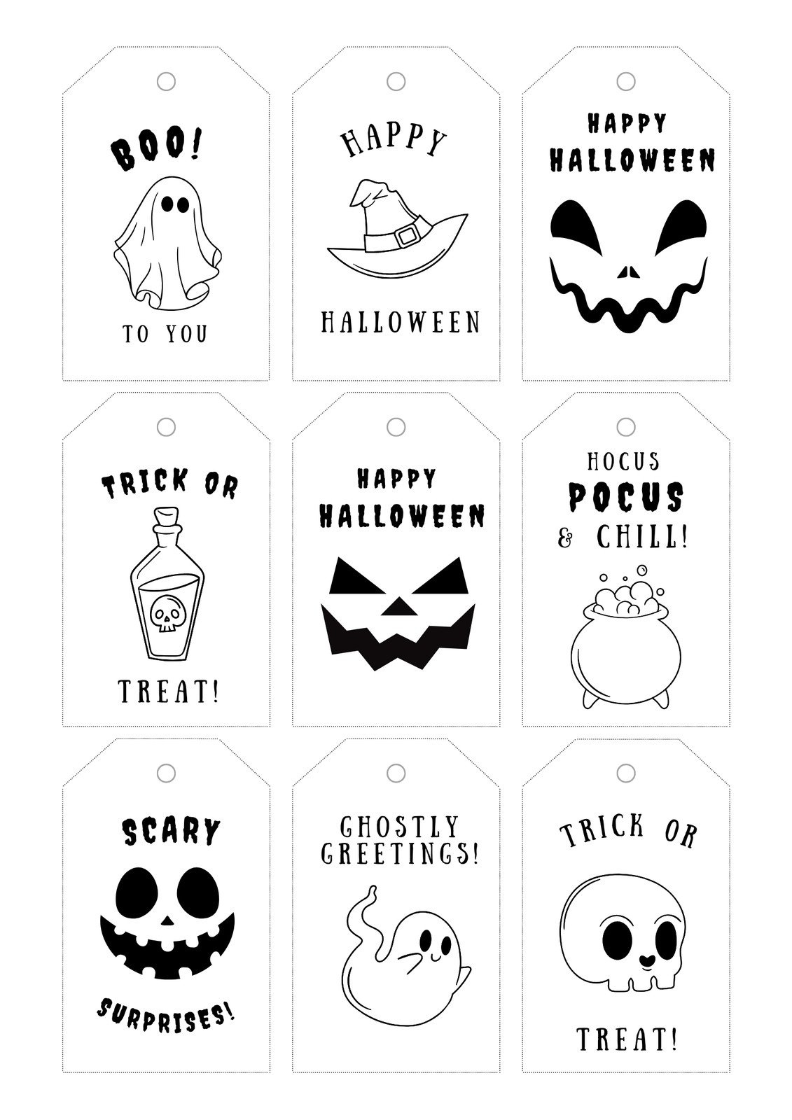 Free printable and customizable Halloween tag templates Canva Free printable and customizable Halloween tag templates Canva