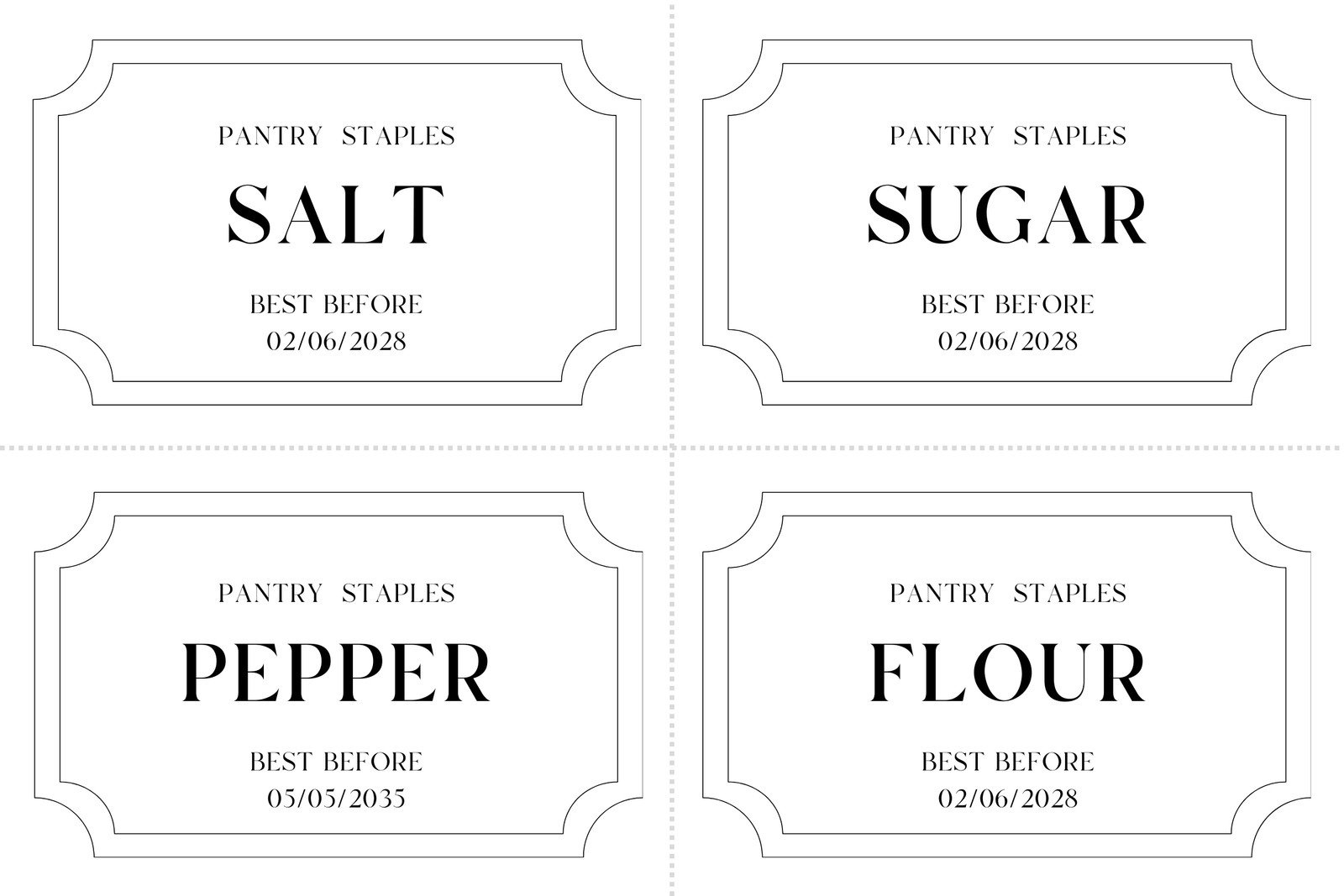 Free printable and customizable kitchen label templates  Canva