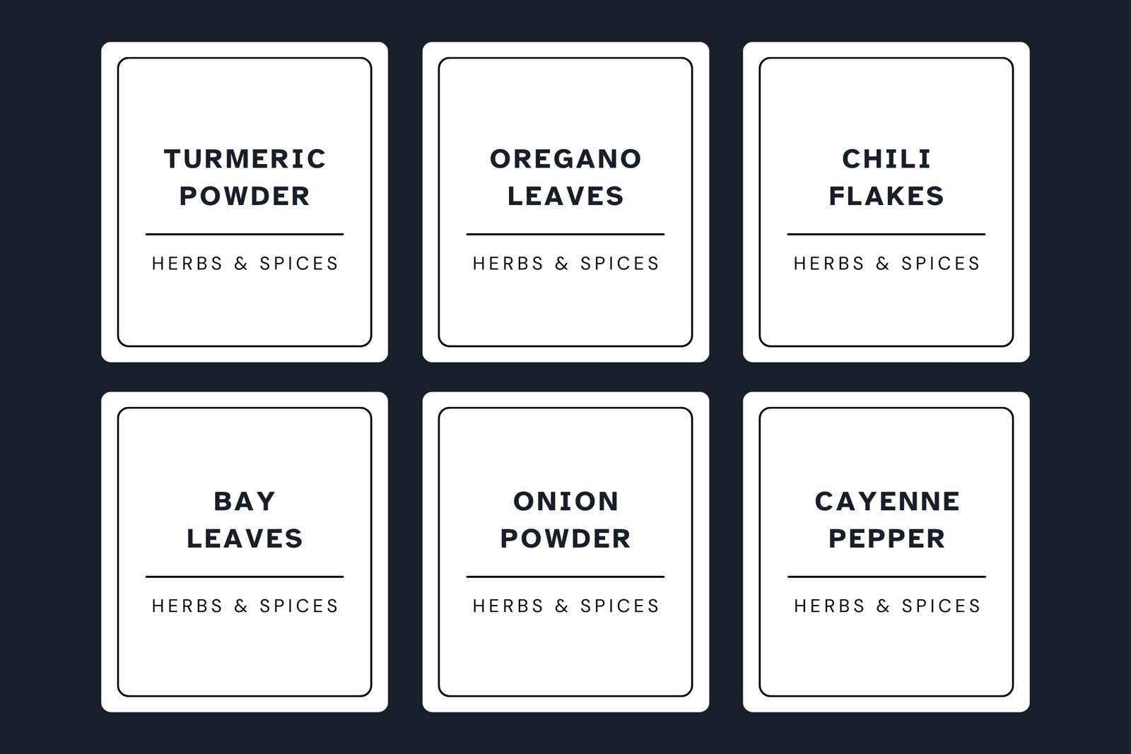 Free printable and customizable kitchen label templates  Canva