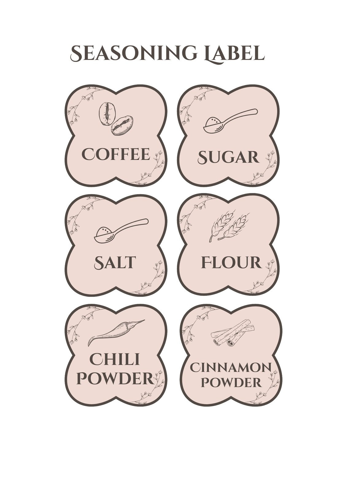 Free printable and customizable kitchen label templates  Canva