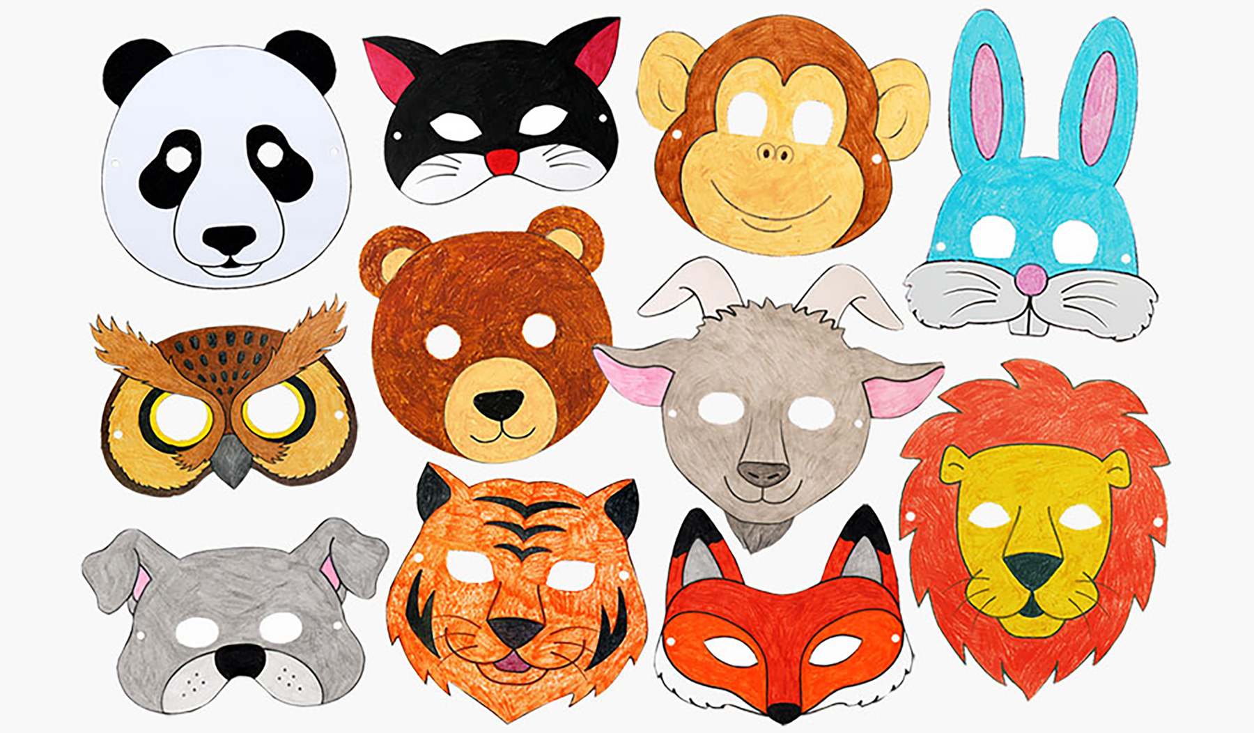 Free Printable Animal Eye-Mask Templates  Primary
