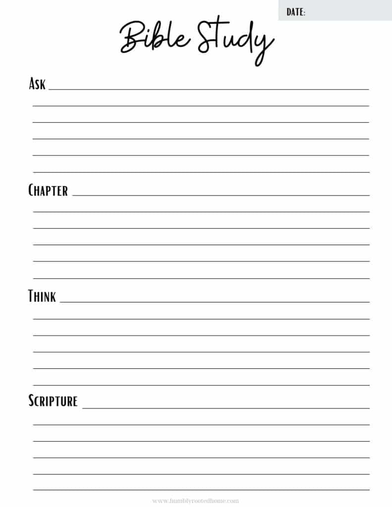 Free Printable Bible Study Worksheets for Christian Women!