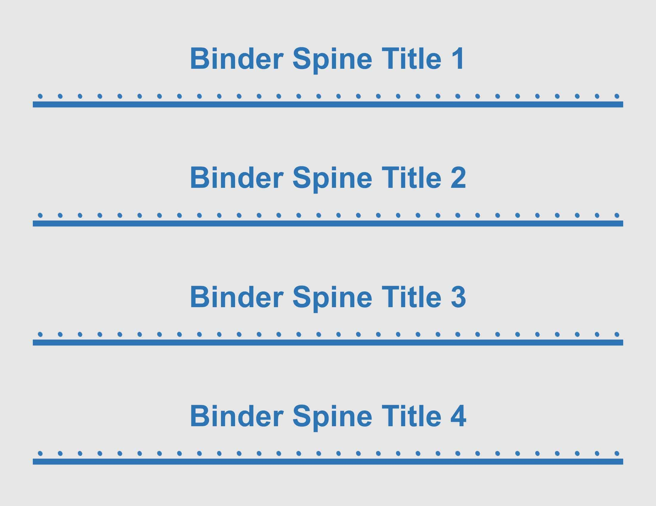 Free Printable Binder Spine Insert Templates [, ,  Inch] Label