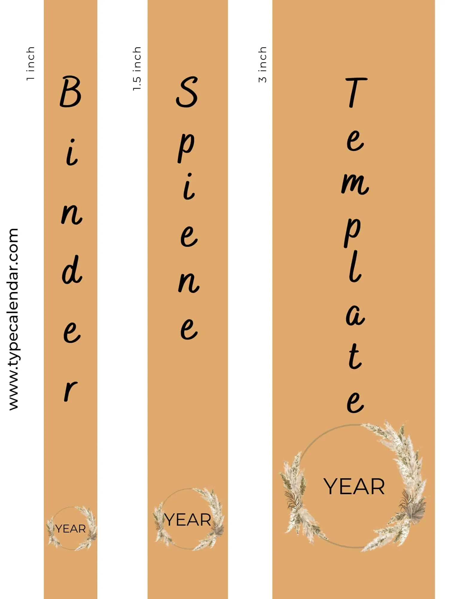 Free Printable Binder Spine Insert Templates [, ,  Inch] Label