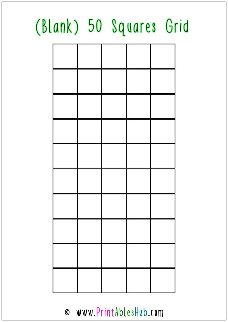 Free Printable Blank , , &  Squares Grid Templates [PDF