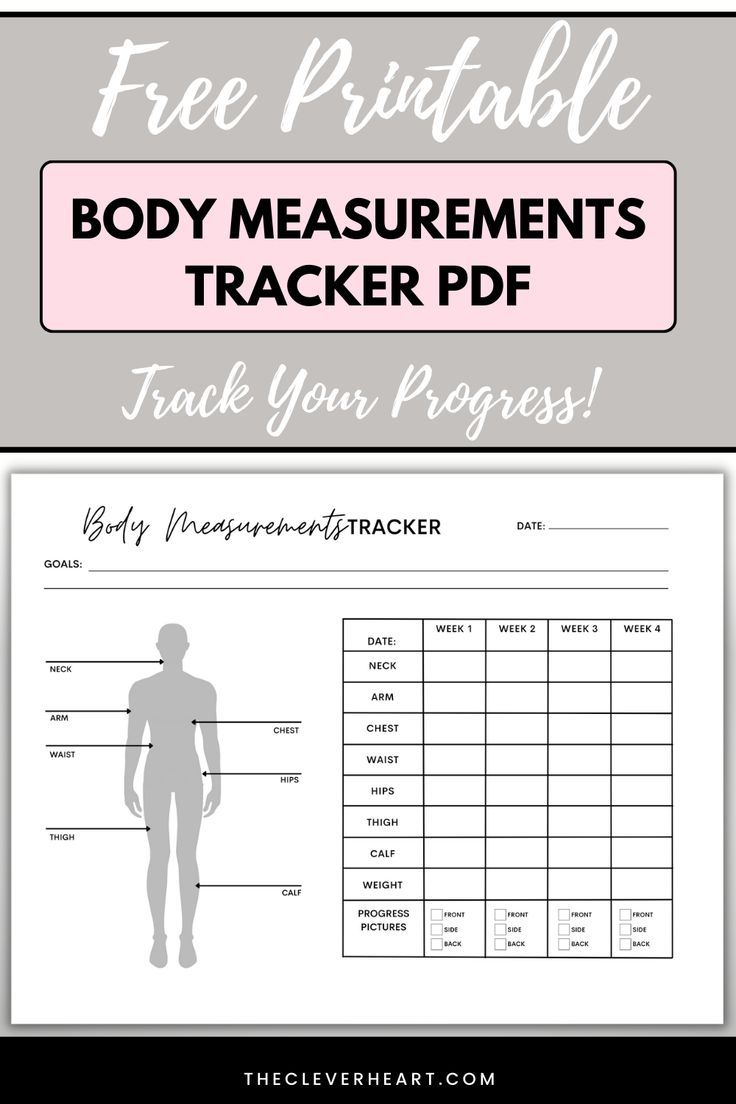 Free Printable Body Measurements Tracker PDF