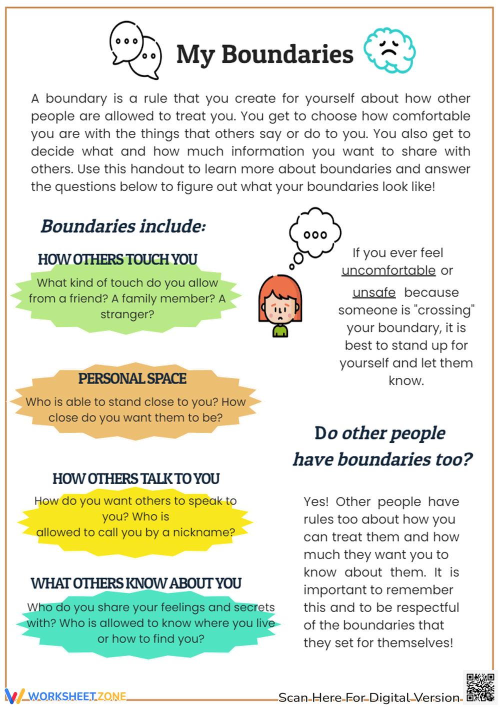 Free Printable Boundaries Worksheets for Students - Worksheets Library Free Printable Boundaries Worksheets for Students - Worksheets Library