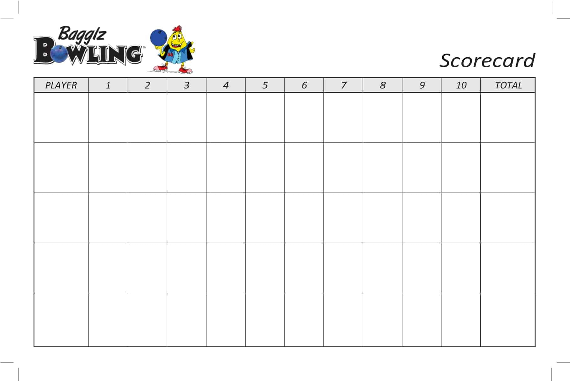 Free Printable Bowling Score Sheet Templates [PDF, Excel] Calculator