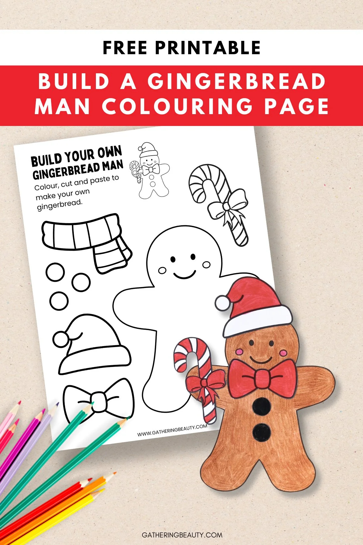 Free Printable Build A Gingerbread Man — Gathering Beauty