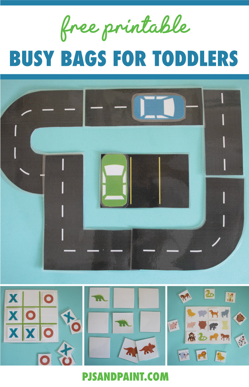 Free Printable Busy Bags for Toddlers - Pjs and Paint