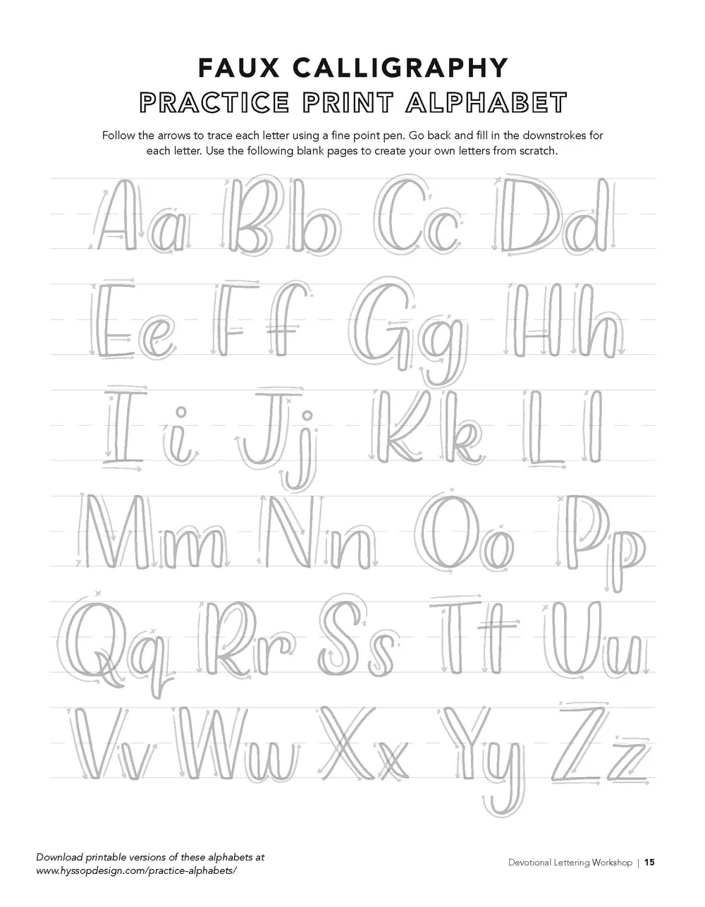 Free Printable Calligraphy Alphabet Worksheets — jacy corral