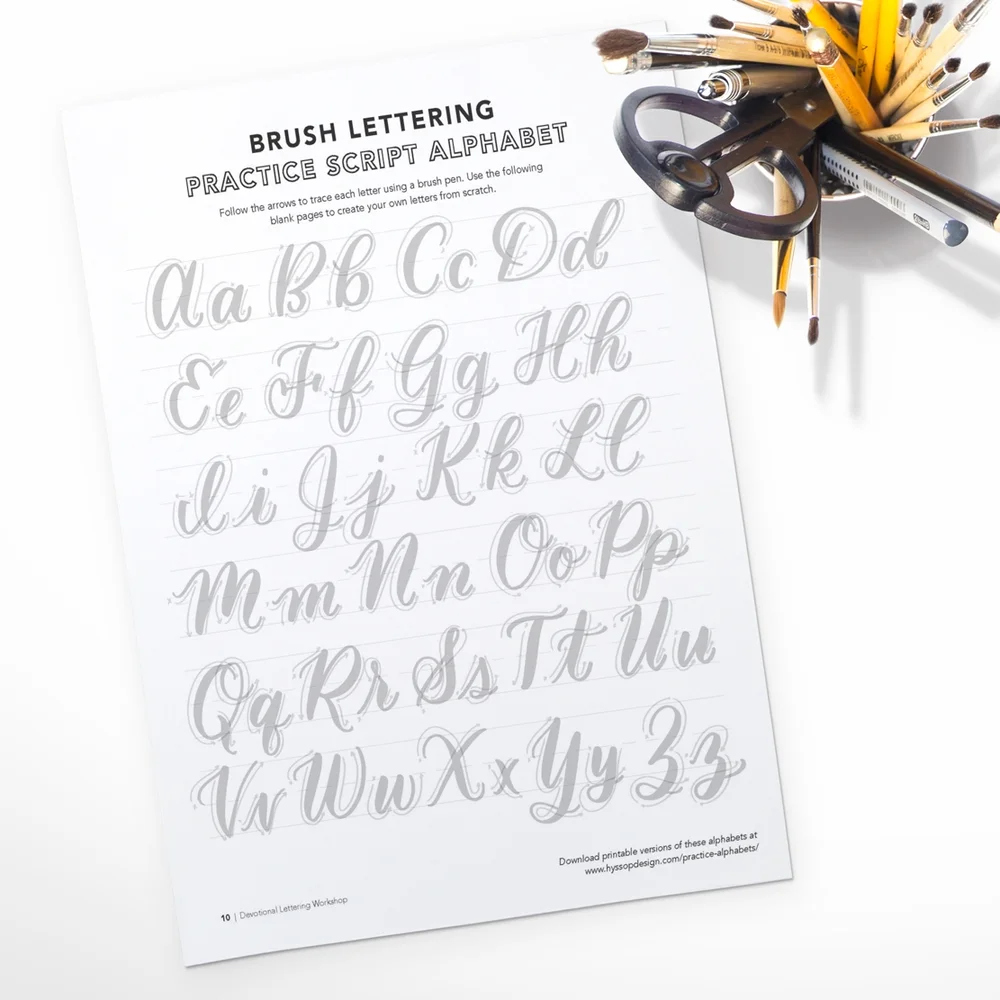 Free Printable Calligraphy Alphabet Worksheets — jacy corral