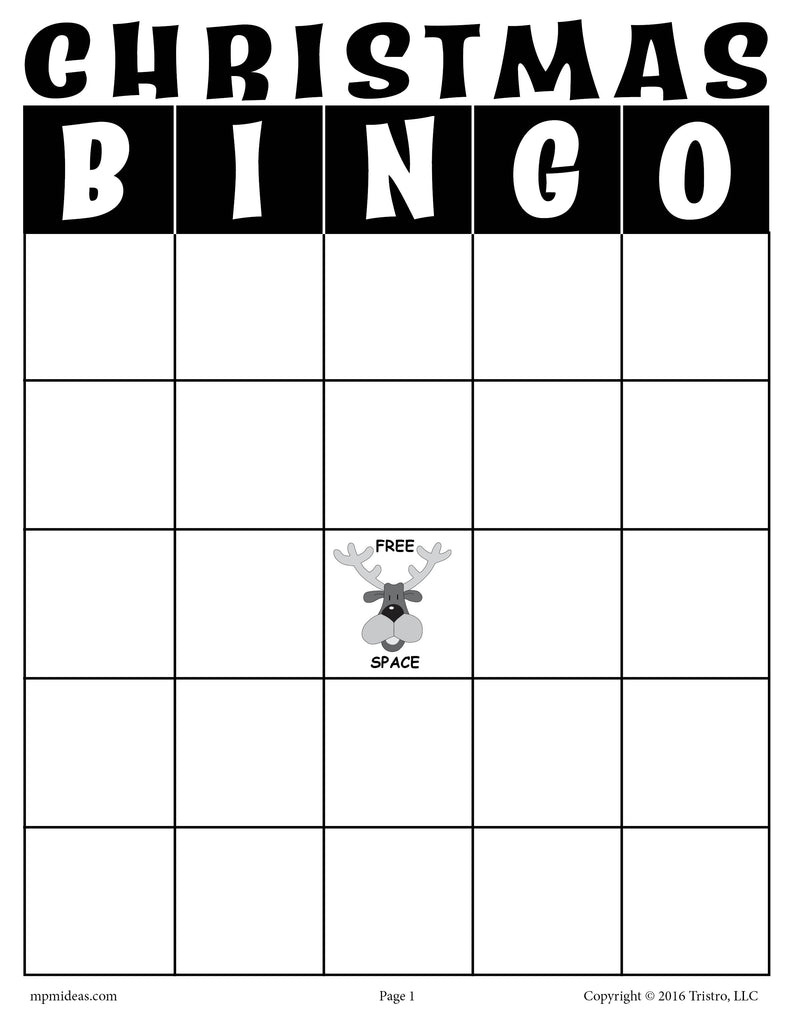 FREE Printable Christmas Bingo Game! – SupplyMe