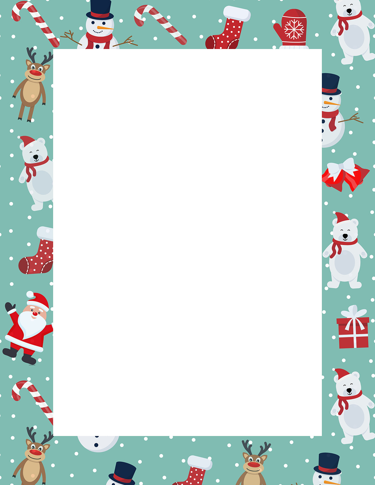 Free Printable Christmas Borders -  Border Templates - Mom in