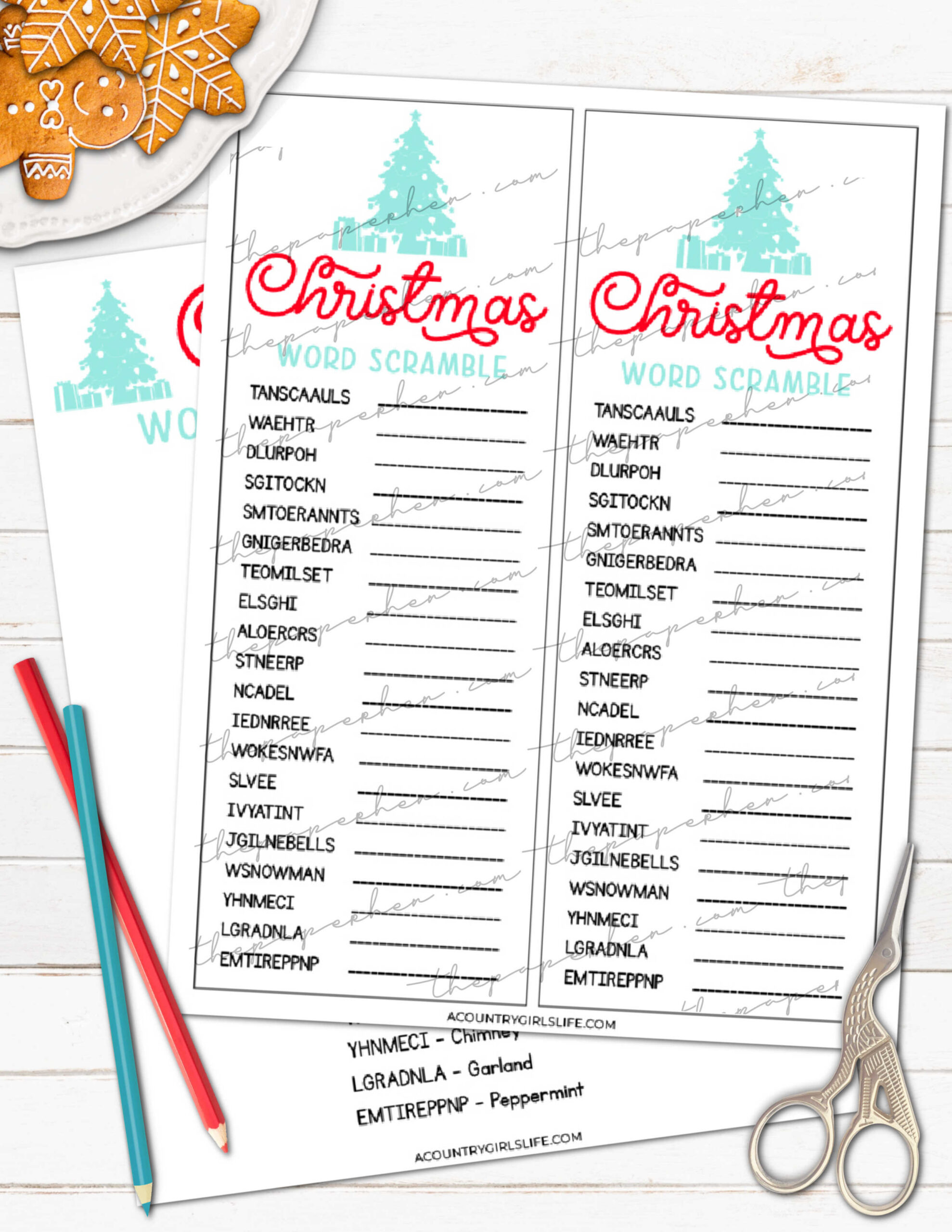 FREE Printable Christmas Games for Adults & Teens! - A Country