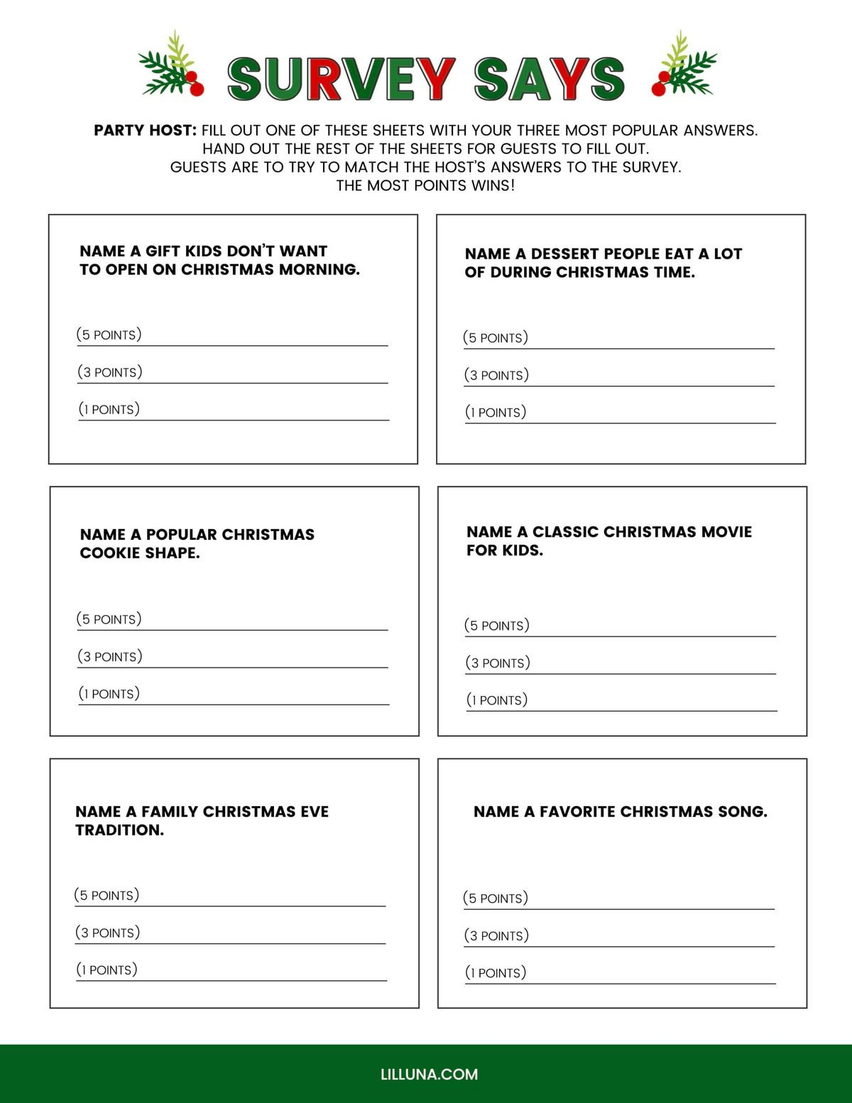 FREE Printable Christmas Games  FREEBIES  Lil