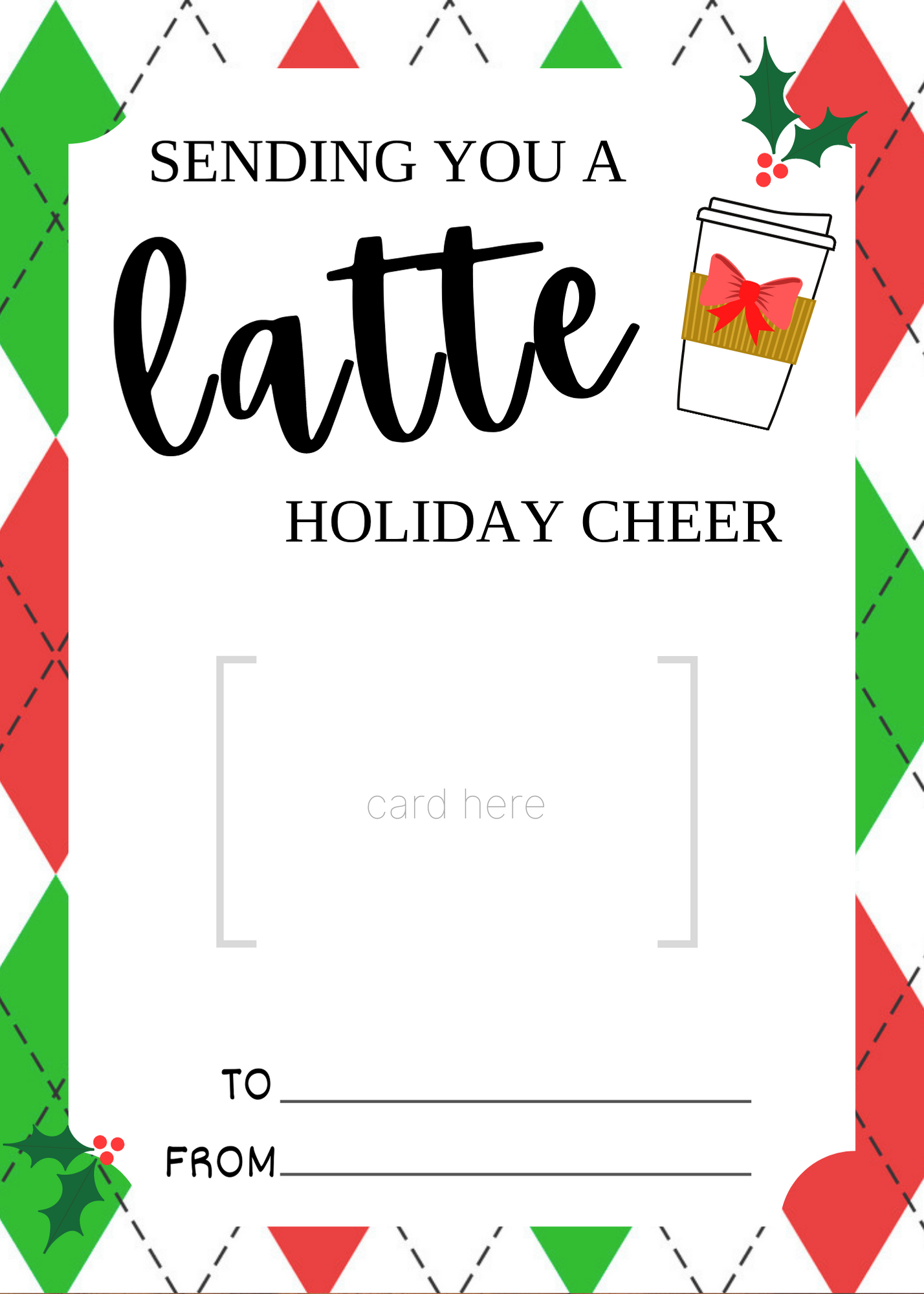 Free Printable Christmas Gift Card Holders - Honey + Lime