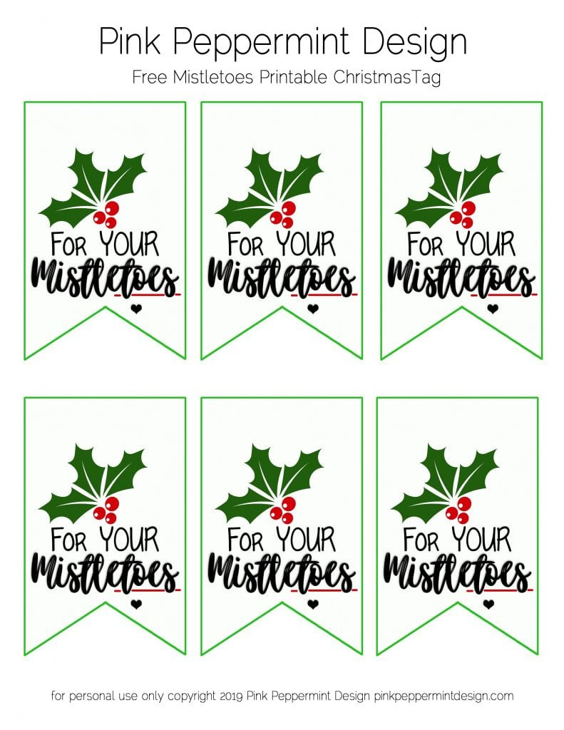Free Printable Christmas Gift Tags : For Your Mistletoes — Pink Free Printable Christmas Gift Tags : For Your Mistletoes — Pink