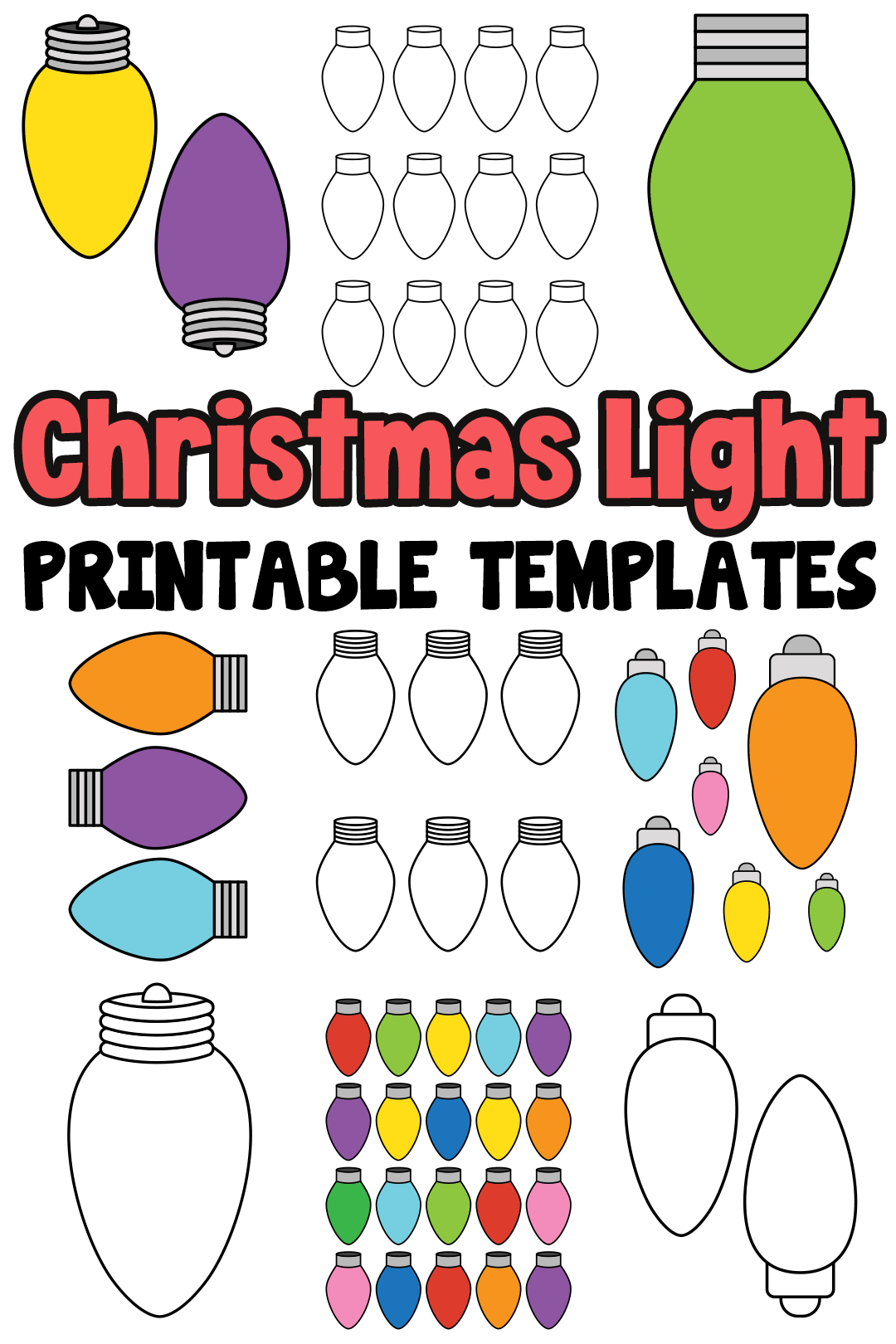 Free Printable Christmas Light Templates - Easy Peasy and Fun