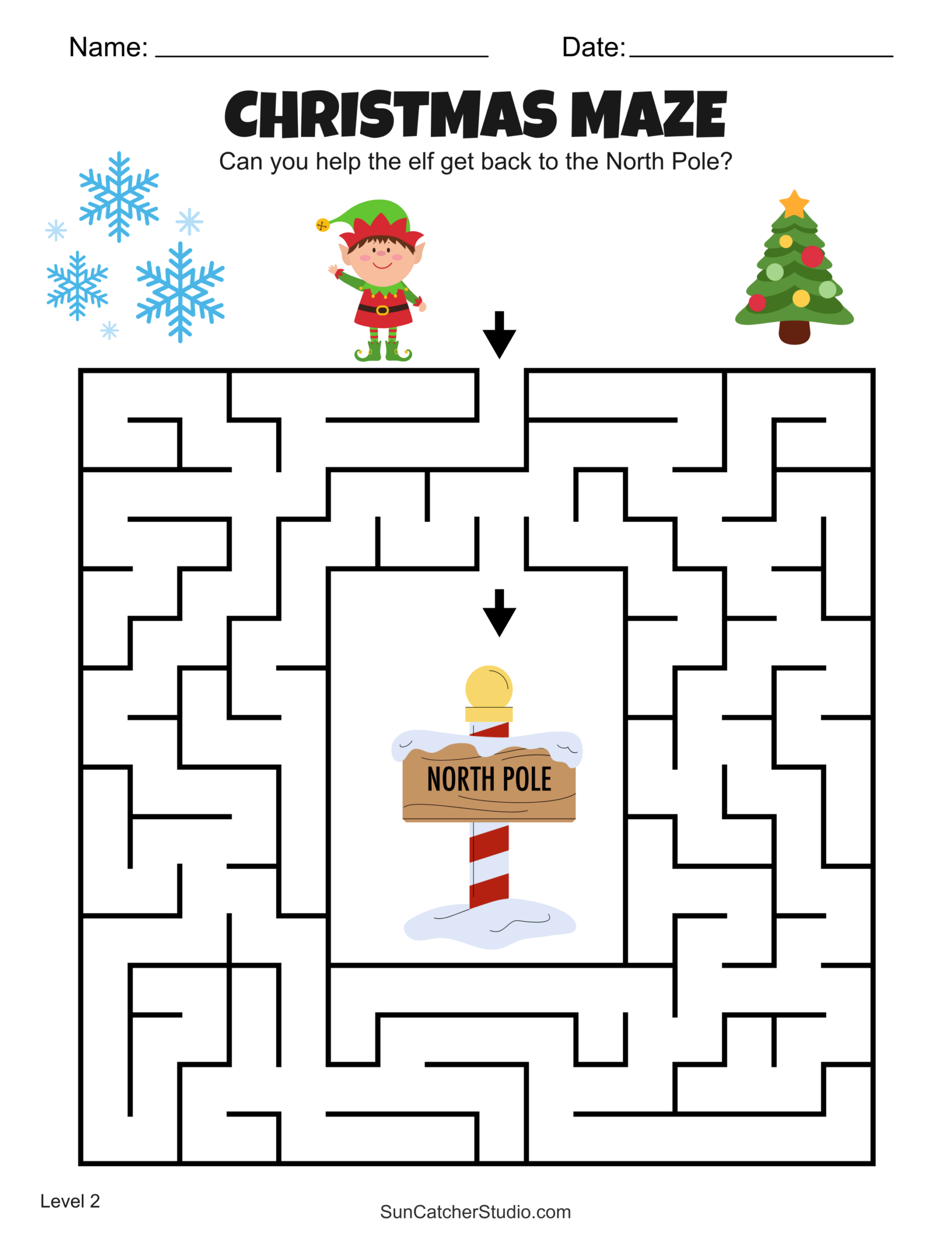 Free Printable Christmas Maze Worksheets and Puzzles – Free Free Printable Christmas Maze Worksheets and Puzzles – Free