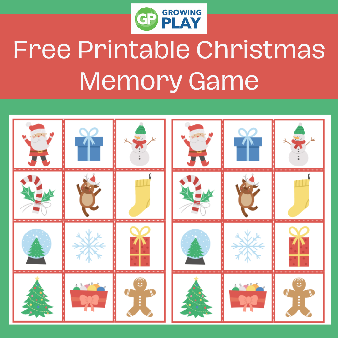 Free Printable Christmas Memory Game for Kids - Growing Play Free Printable Christmas Memory Game for Kids - Growing Play